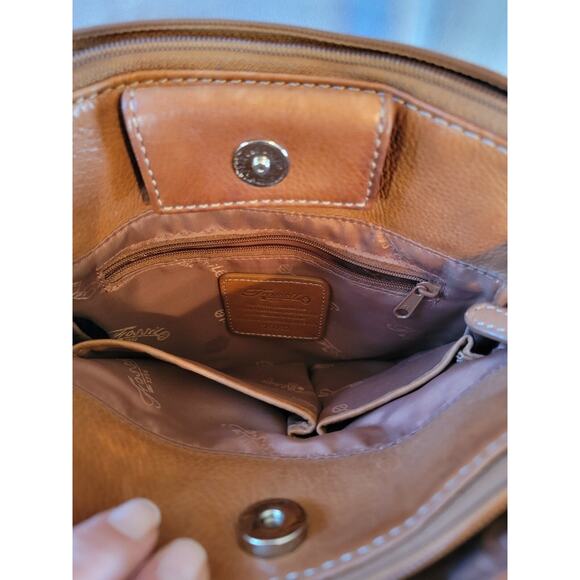 Fossil Brown Leather Crossbody Messenger Bag Purse Pockets Adj Strap - Picture 9 of 14